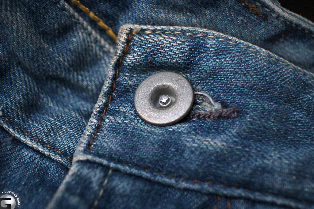 Non-branded designer jeans button – flat-top donut tack button
