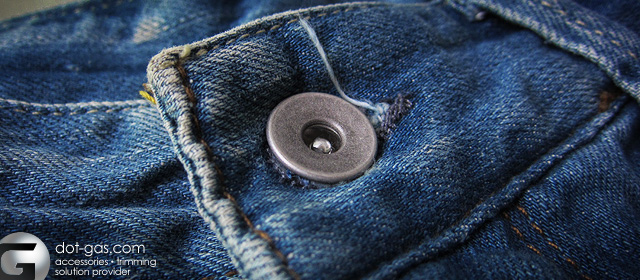 Donut shank button for jeans